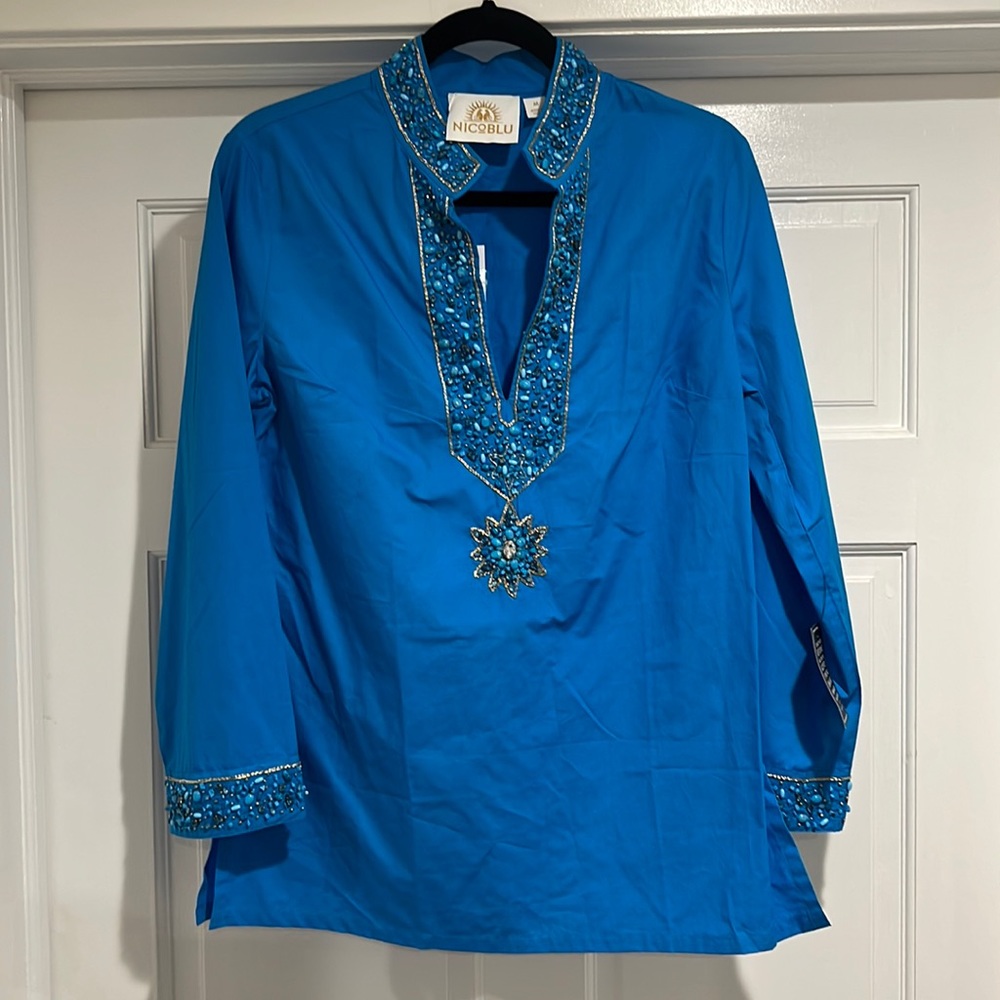 NWT NicoBlu Beaded Tunic